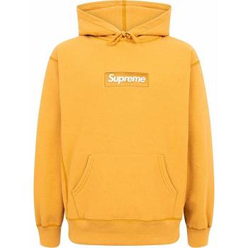 Sudadera Con Capucha Supreme Box Logo Amarillo | Supreme 103DN
